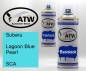 Preview: Subaru, Lagoon Blue Pearl, SCA: 400ml Sprühdose + 400ml Klarlack - Set, von ATW Autoteile West.